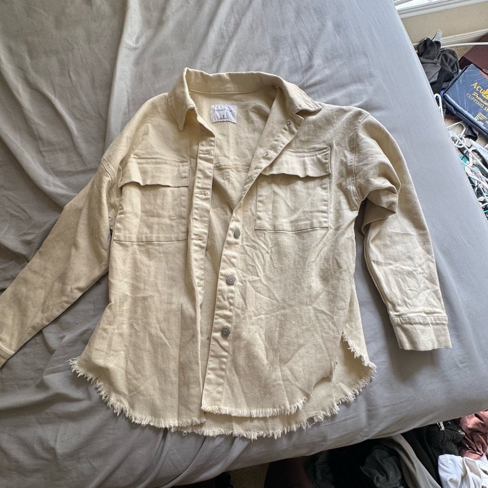 Celebrity Pink Cream Jean Jacket